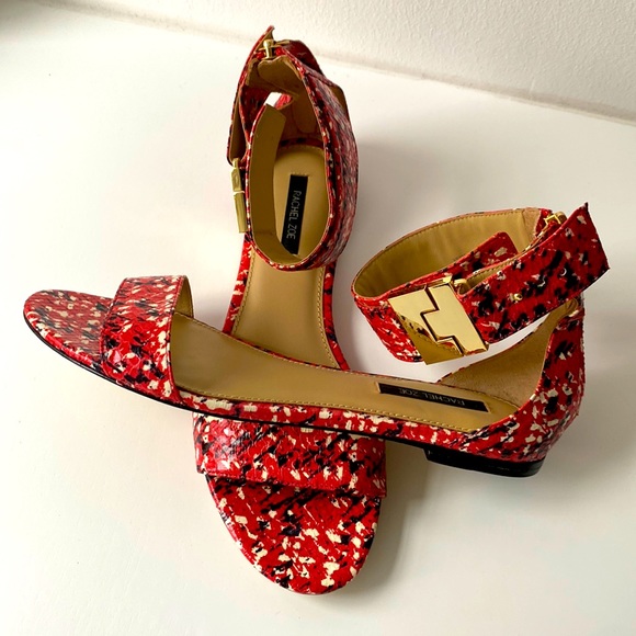 Rachel Zoe Red Multi Speckle Gladys Sandals - Picture 1 of 7